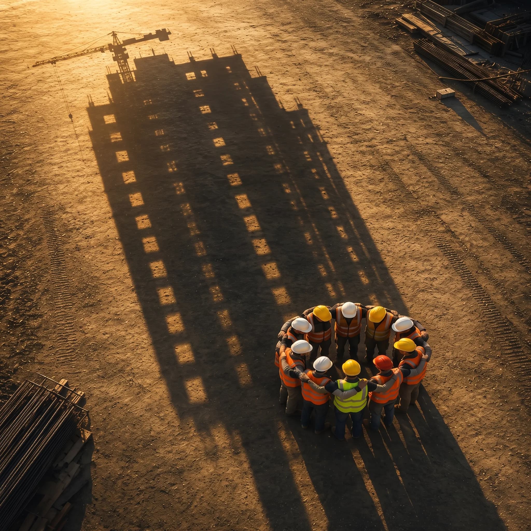 Large scale industrial construction site
